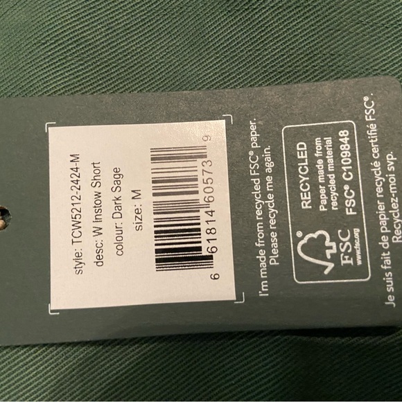 NWT Ten Tree InStow Dark Sage Shorts - Picture 4 of 4